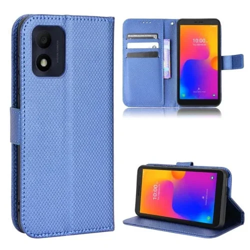 Funda para TCL 303 y Alcatel 1B 2022 Diamond Texture Functure Phone (Azul)