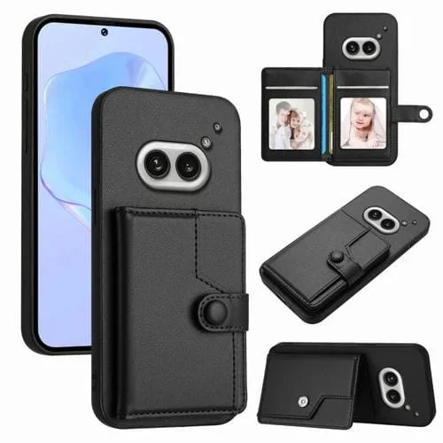 Funda para Teléfono Antirrobo RFID con Botón Tarjeta y 2 Botones For Nothing Phone (Negra)