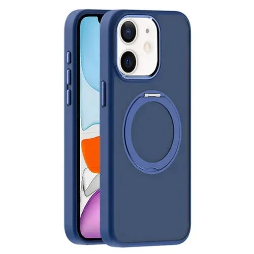 Funda para Teléfono Apple iPhone 11 con Soporte Magnético Magsafe y Tacto Esmerilado (Azul Oscuro)