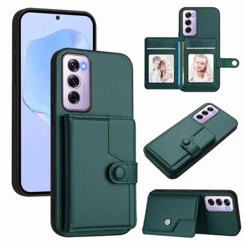 Funda para Teléfono con Botón Global y Antirrobo Rfid para Oppo Reno12 Pro (Verde)