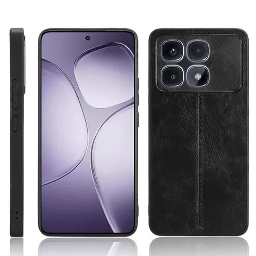 Funda para Teléfono con Estampado de Vaca y Costura En la Parte Posterior para Redmi K70 Ultra (Negra)