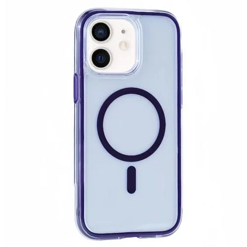 Funda para Teléfono con Imán Magsafe Apple iPhone 12/12 Pro Serie Y2 Transparente (Morado)