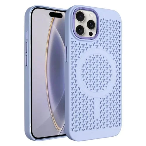 Funda para Teléfono con Imán Magsafe Ice Feeling Cooling para iPhone 16 Pro Max (Morado Claro)