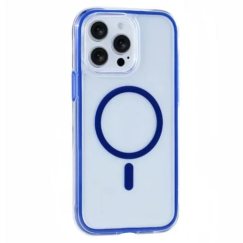 Funda para Teléfono con Imán Magsafe iPhone 14 Pro Max Vacuum Airbag Y2 Series (Azul Marino)
