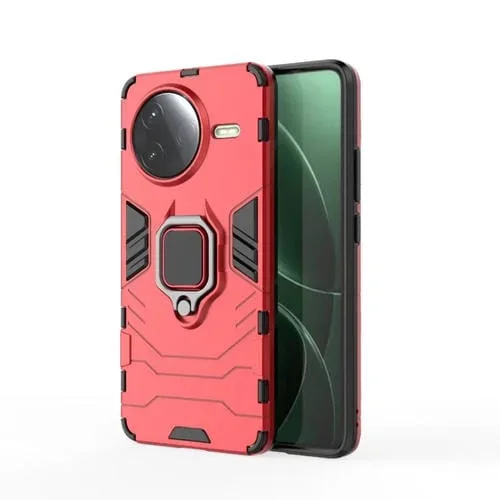 Funda para Teléfono con Soporte de TPU y PC a Prueba de Golpes para Redmi K80 (Roja)