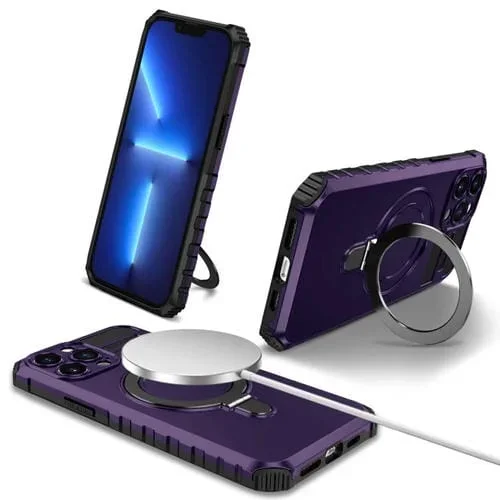 Funda para Teléfono con Soporte Magnético Magsafe iPhone 13 Pro (Púrpura)