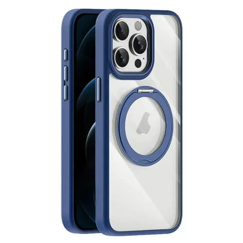 Funda para Teléfono con Soporte Magnético Magsafe para iPhone 12 Pro Max (Azul Oscuro)