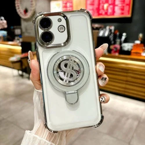Funda para Teléfono con Soporte Magsafe para iPhone 12 Space con Película para Lente (Gris Titanio)