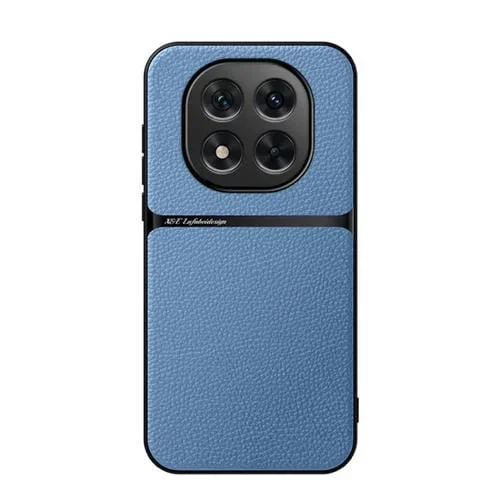 Funda para Teléfono con Tapa Magnética de Cuero Litchi y Protección Total Contra Golpes para Redmi Note 14 Pro+ 5G (Azul)