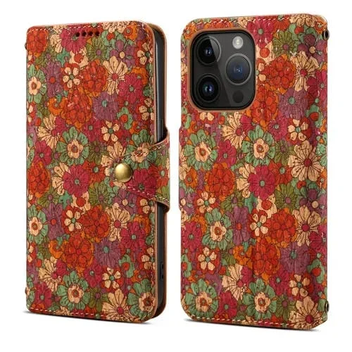 Funda para Teléfono Denior Flower Language Series iPhone 12 Pro Cuero Borde Tela de Corcho (Verano)