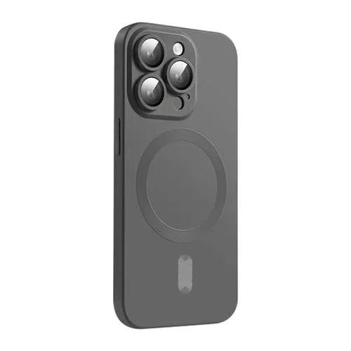 Funda para Teléfono Enkay iPhone 15 Pro Magsafe Matte TPU con Película para Lentes (Gris Oscuro)