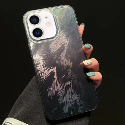 Funda para Teléfono Foxtail para iPhone 11 Degradado Láser Bronceador (Negro)