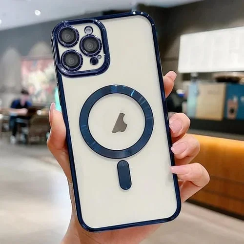 Funda para Teléfono Galvanoplastia Magsafe iPhone 16 Pro (Azul Oscuro)