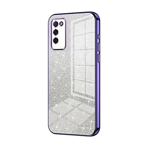 Funda para Teléfono Honor 30 Galvanizada con Polvo de Brillo Degradado (Púrpura)