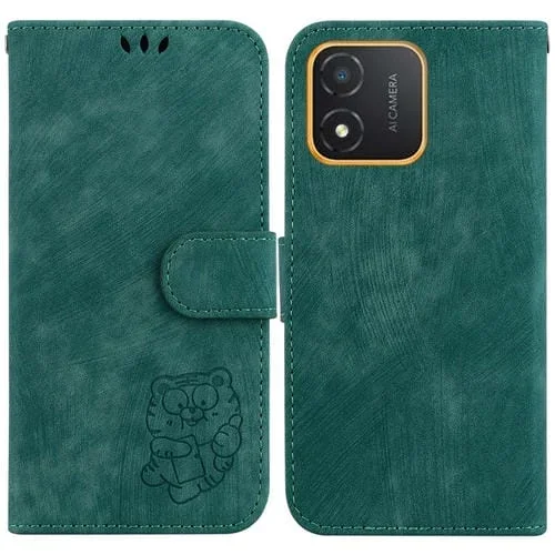 Funda para Teléfono Honor X5 Cuero con Relieve Little Tiger (Verde)