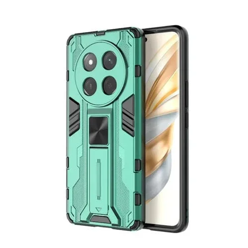 Funda para Teléfono Honor X60 Pro 5G con Soporte PC y TPU (Verde)