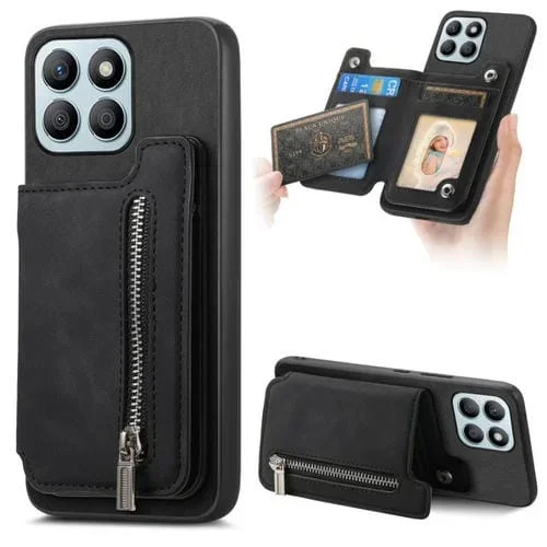 Funda para Teléfono Honor X8B con Cremallera Magsafe Retro (Negro)