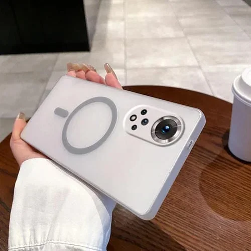 Funda para Teléfono Ice Fog Magsafe con Orificio Fino para Honor 50 (Gris Titanio)