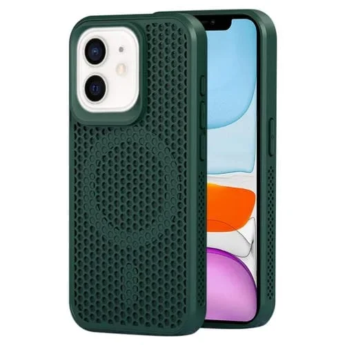 Funda para Teléfono iPhone 11 con Disipación de Calor Magnética Magsafe (Verde Oscuro)