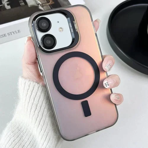 Funda para Teléfono iPhone 11 Magsafe Lens Holder PC Hybrid TPU (Negro)