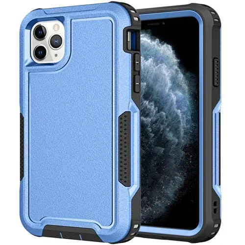 Funda para Teléfono iPhone 11 Pro 3 en 1 PC + TPU a Prueba de Golpes (Azul)