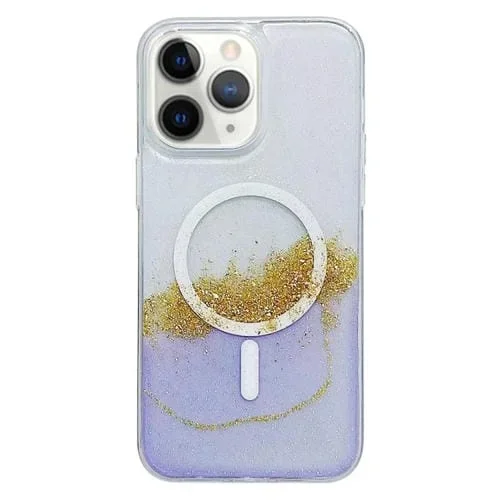 Funda para Teléfono iPhone 11 Pro Magsafe Gilding Hybrid Clear TPU (Púrpura)