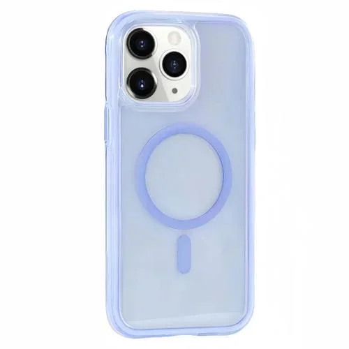 Funda para Teléfono iPhone 11 Pro Serie Y2 con Imán Magsafe Transparente (Lila)