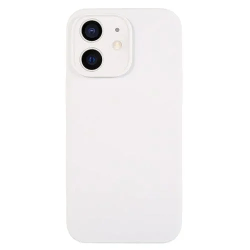 Funda para Teléfono iPhone 11 Silicona Líquida Poro Fino Color Puro (Blanco)