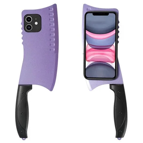 Funda para Teléfono iPhone 11 TPU + PC Cuchillo de Cocina Simulado (Púrpura)