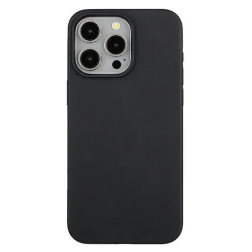 Funda para Teléfono iPhone 13 Pro Max Material de Paja de Trigo y TPU (Negro)