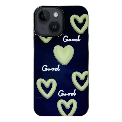 Funda para Teléfono iPhone 14 2 En 1 PC + TPU a Prueba de Golpes (Corazón)