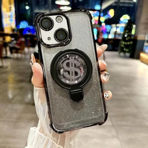 Funda para teléfono iPhone 14 con soporte Magsafe y Película para Lente (Negro)