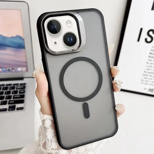 Funda para Teléfono iPhone 14 J3 Magsafe Frame Bracket a Prueba de Golpes (Negro)