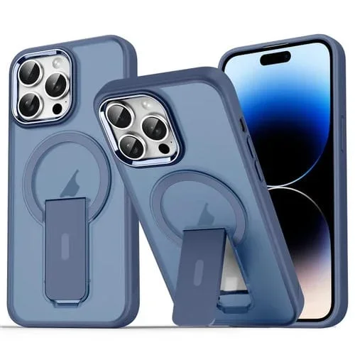Funda para Teléfono iPhone 14 Pro Acrylic + TPU con Soporte Magsafe (Azul Oscuro)