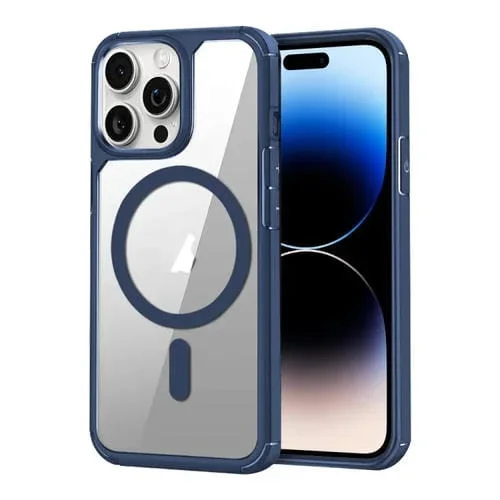 Funda para Teléfono iPhone 14 Pro Magsafe Acrylic Hybrid TPU (Azul Real)