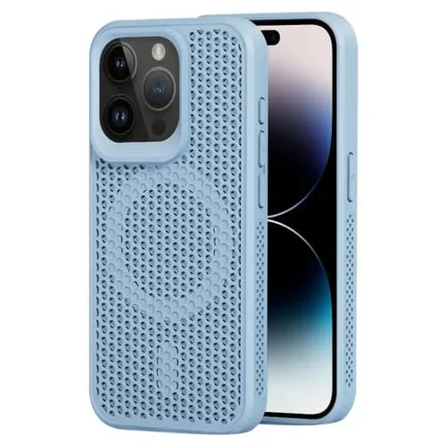 Funda para Teléfono iPhone 14 Pro Max Magsafe Disipación de Calor Magnética (Azul Cielo)
