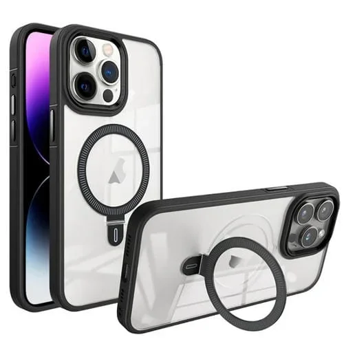 Funda para Teléfono iPhone 14 Pro Max Shield Armor Magsafe Holder (Negro)
