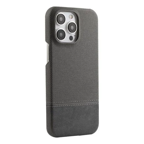 Funda para Teléfono iPhone 14 Pro Max Stitching Cloth Pu a Prueba de Golpes (Gris)