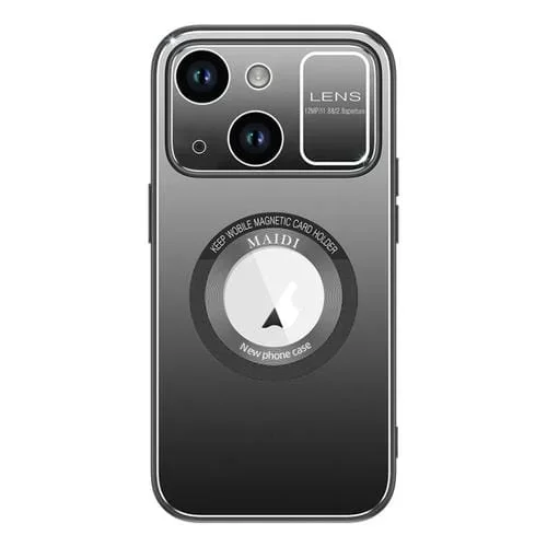 Funda para Teléfono iPhone 15 Magsafe Ventana Grande Skin Feel PC (Negro)