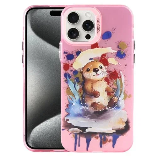 Funda para Teléfono iPhone 15 Pro Max PC Patrón Animal (Nutria)