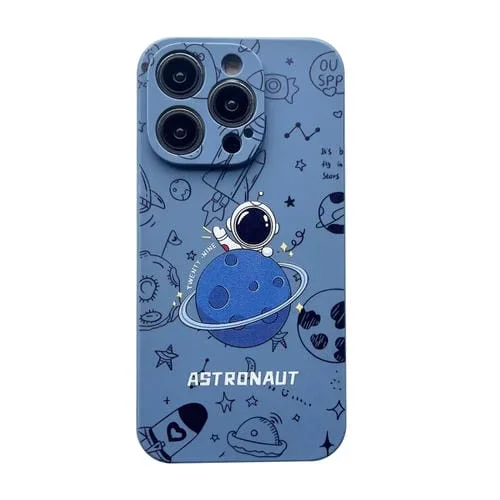 Funda para Teléfono iPhone 15 Pro Silicona Líquida Lado Recto (Azul Astronauta)