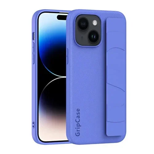 Funda para Teléfono iPhone 15 Pro Skin Elastic Wrist Grip Contraportada (Púrpura)