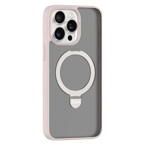 Funda para Teléfono iPhone 15 Pro Zga Magsafe Holder PC Hybrid TPU (Rosa)