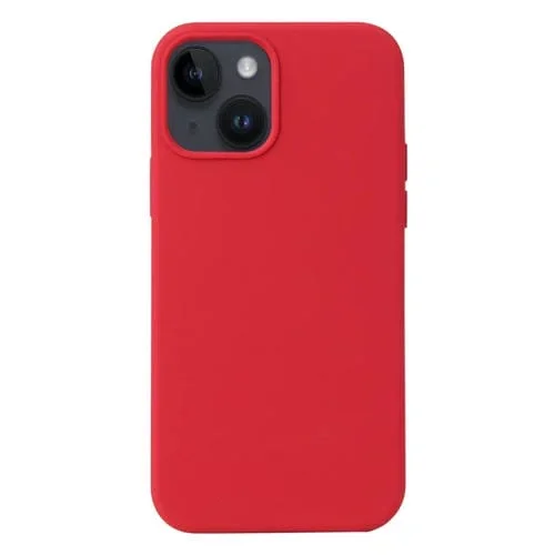 Funda para Teléfono iPhone 15 Silicona Líquida (Rojo Carmín)