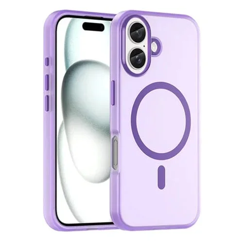 Funda para Teléfono iPhone 16 Plus Magsafe TPU + PC Cobertura Total (Púrpura Oscuro)