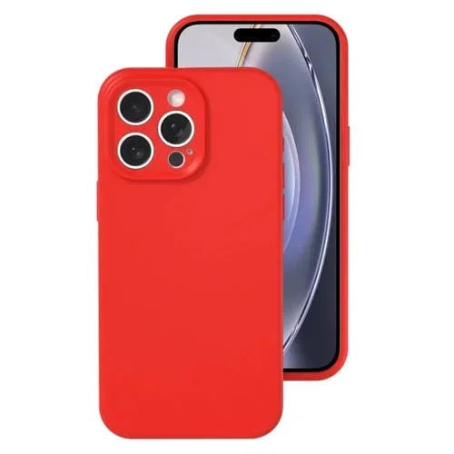 Funda para Teléfono iPhone 16 Pro Silicona Líquida Cobertura Total (Rojo)