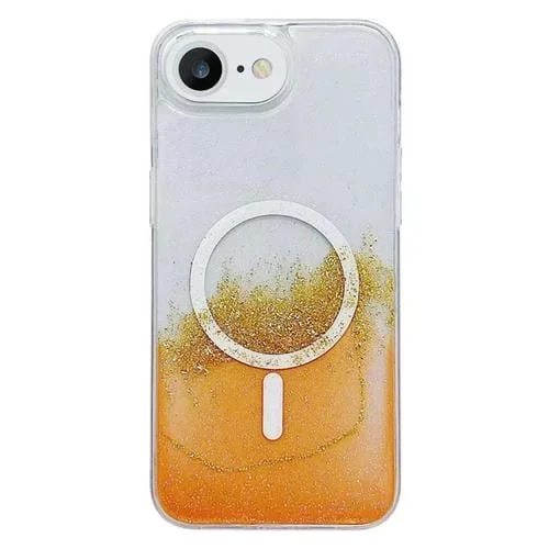 Funda para Teléfono iPhone 7/8/SE 2022/2020 Magsafe Gilding Hybrid Clear TPU (Naranja)