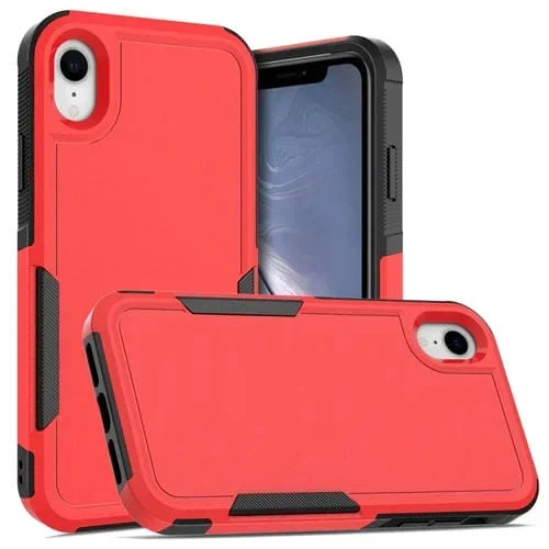 Funda para Teléfono iPhone Xr 2 En 1 PC + TPU (Rojo)