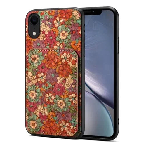 Funda para Teléfono iPhone Xr con Ranura para Tarjeta Dual (Rojo)