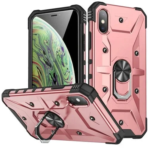 Funda para teléfono iPhone Xs Max Ring Holder (Oro Rosa)